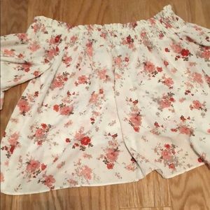 floral off the shoulder top